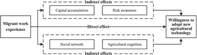 The impact of migrant work experience on farmers’ willingness to adopt new agricultural technology: insights from China